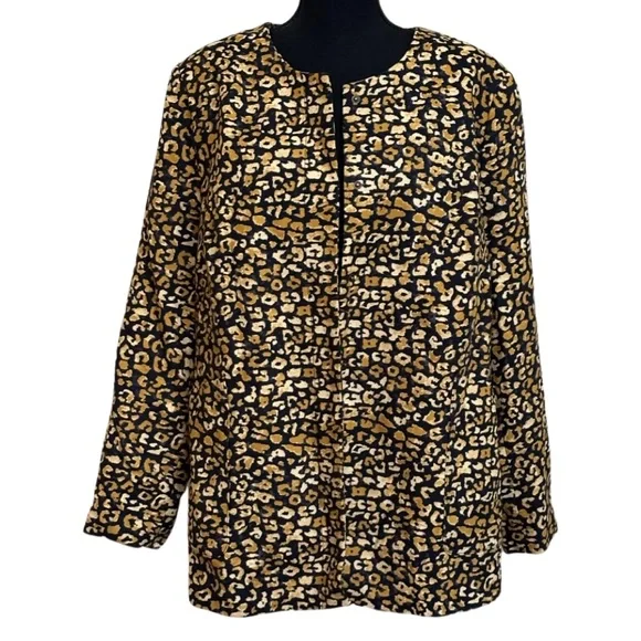 Who What Wear Animal Print Jacket - 1X - Picture 3 of 11
